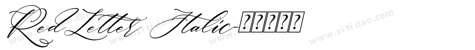 RedLetter Italic字体转换